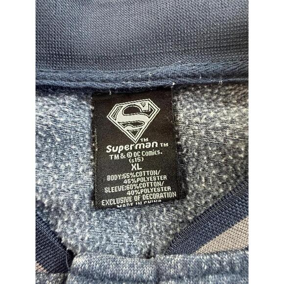 DC Comics Superman Mens XL Varsity Jacket Vintage Pockets Embroidered Logo - Picture 4 of 9